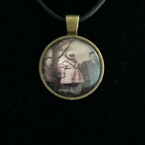 Gothic Halloween inspired 18” adjustable pendant